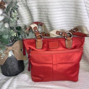 Coach 2007 Stylish Red Women's shoulder  Bag
